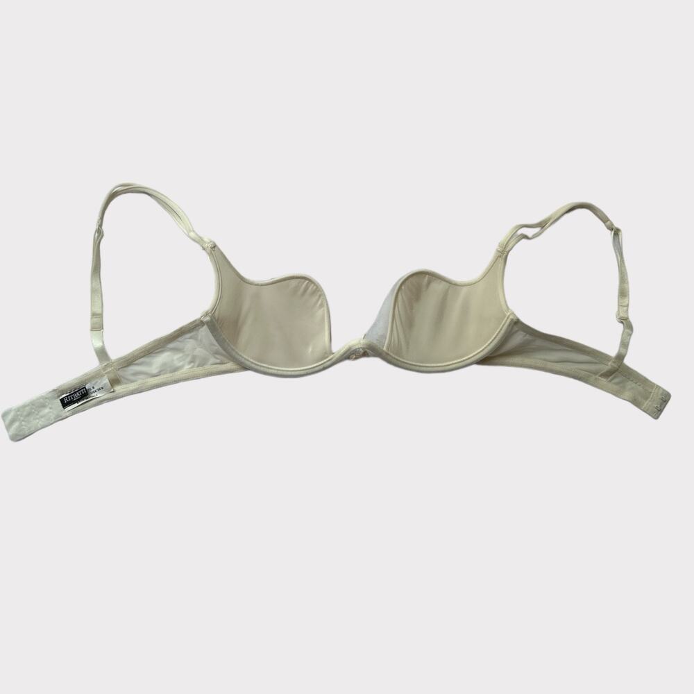 Ritratti Milano Demi Shell Cup Embroidered Padded Bra, Size 34B, Ivory - Picture 8 of 12